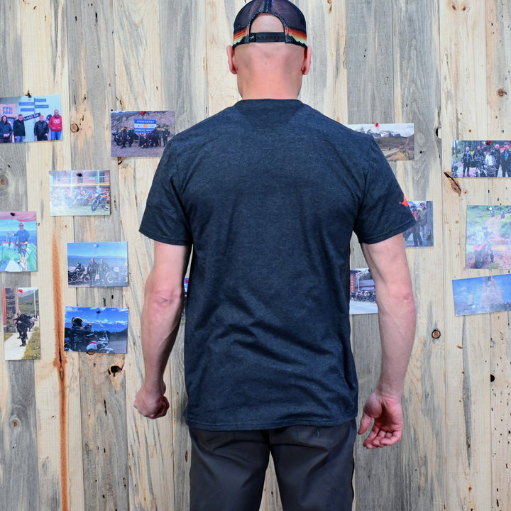 RIDE Adventures Bar T-Shirt in Charcoal Heather