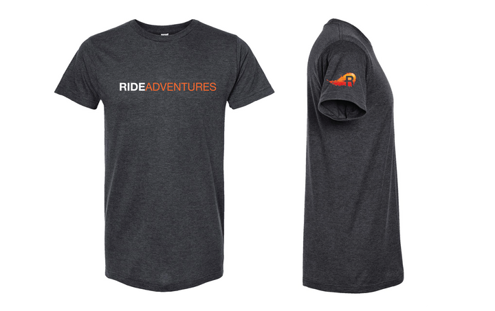 RIDE Adventures Bar T-Shirt in Charcoal Heather
