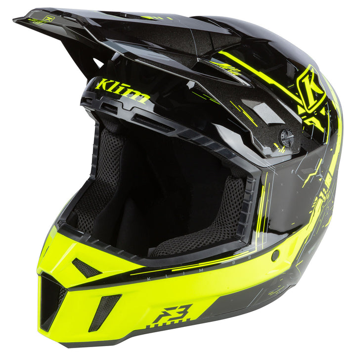 KLIM f3-visor Recoil Hi-Vis