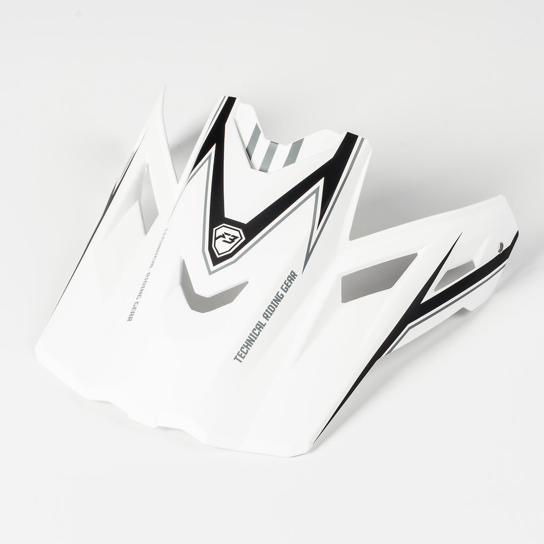 KLIM f3-visor White Black Pinstripes