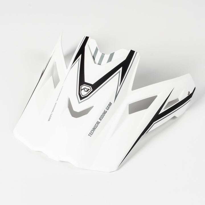 KLIM f3-visor White Black Pinstripes