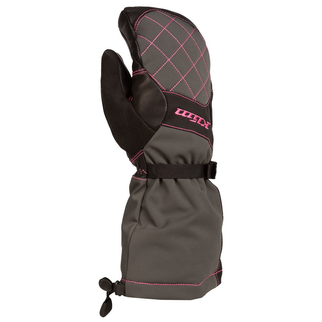 Image of KLIM Allure Mitten Size XS Color Knockout Pink - Asphalt