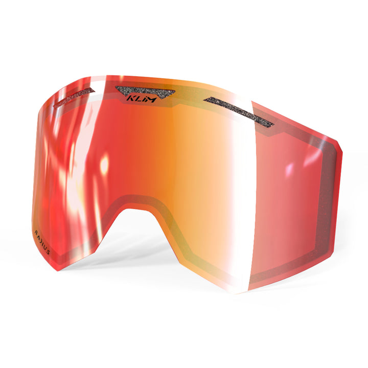 KLIM radius-pro-goggle-dbl-lens Smoke Tint Red Mirror