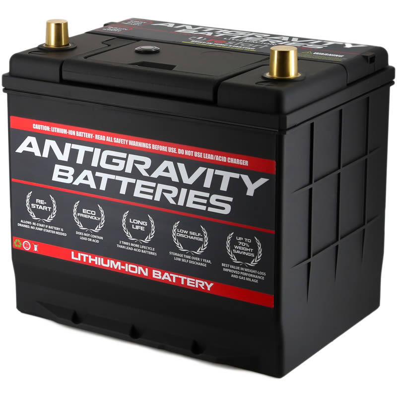 Image of Group-27 Lithium Car Battery Amp Hours 40 Ah Positive Terminal Location Left Side