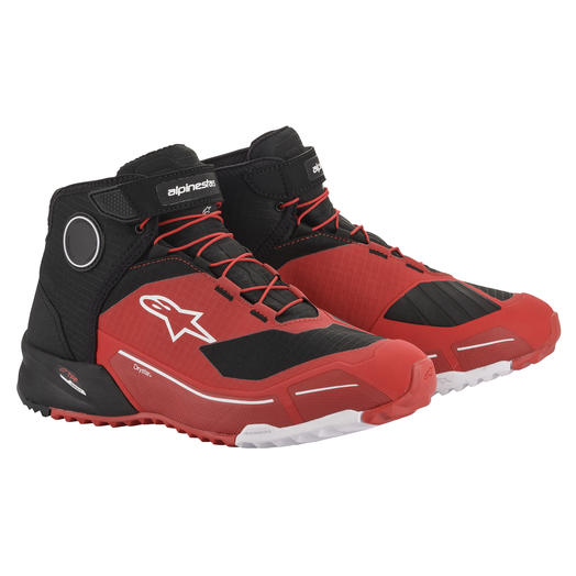 Image of ALPINESTARS CR-X DRYSTAR RIDING SHOE Color Black/Red Size 7