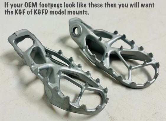 Motion Factory Racing KGFD Drop Mount Footpegs | Fits KTM, Husqvarna, GasGas (2023-25) &amp; Beta (2020+)