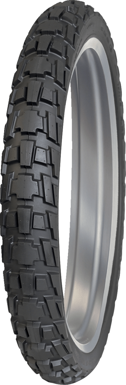 DUNLOP Trailmax Raid Front Tire, Image 1: Tread pattern detail for on-road and off-road performance.
