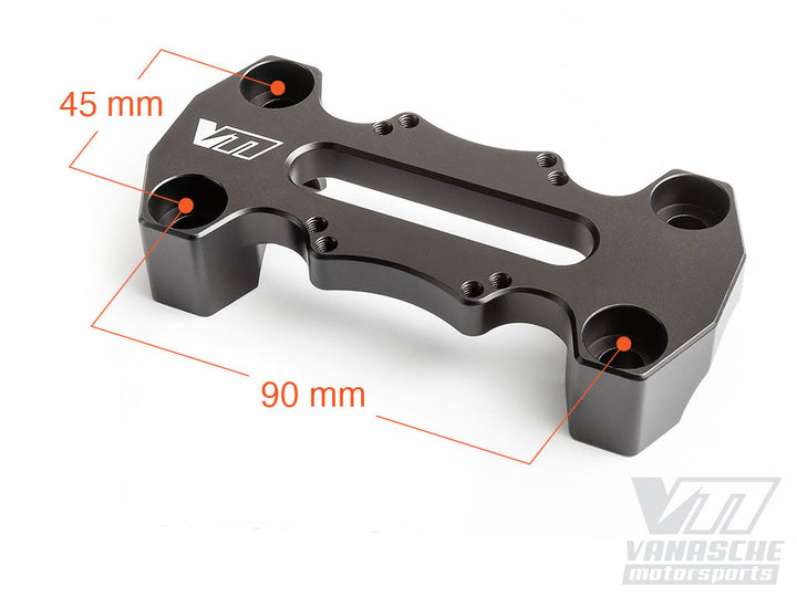 Handlebar Top Clamp with AMPs Pattern 45x90