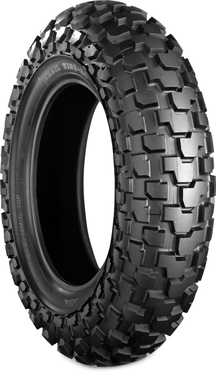 BRIDGESTONE Trail Wing TW34 Tire - Image 1: Dual-sport rear tire for superior traction on and off-road.