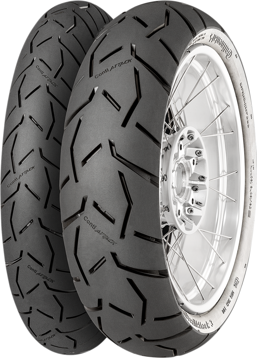 Image 1 of the CONTINENTAL ContiTrailAttack 3 front tire for dual-sport and adventure touring.