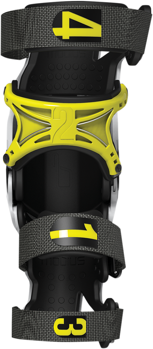 Mobius X8 Knee Braces Fluorescent Yellow / White / Black / Gray Size M - Second Image