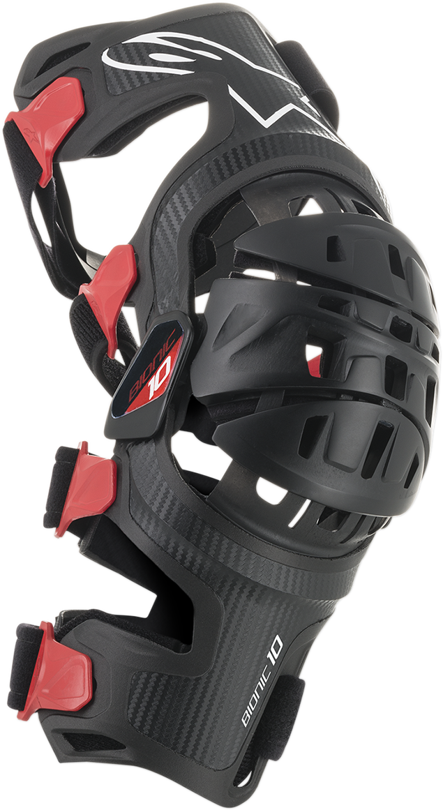 Alpinestars Bionic-10 Carbon Knee Brace Right ultra-lightweight high-performance motocross knee protector for off-road riding