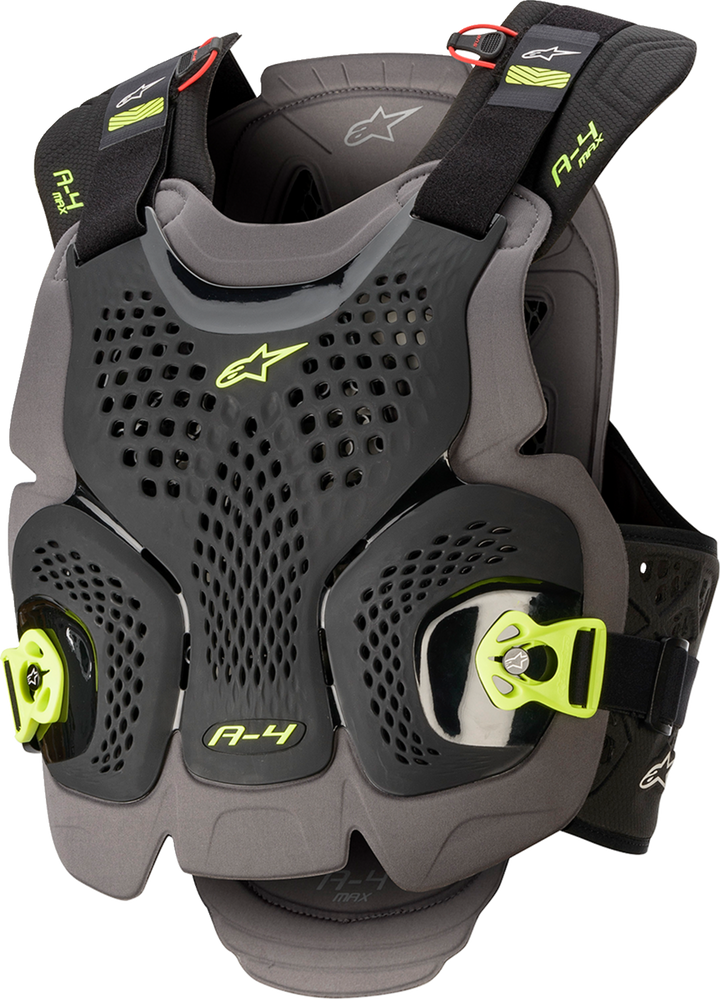 Alpinestars A-4 Max Chest Guard highly ventilated motocross chest and back protector armor for off-road riding