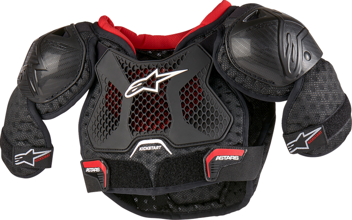 Alpinestars Youth Bionic Action Kickstart Chest Guard lightweight ventilated motocross chest back and shoulder protector armor for off-road youth riders