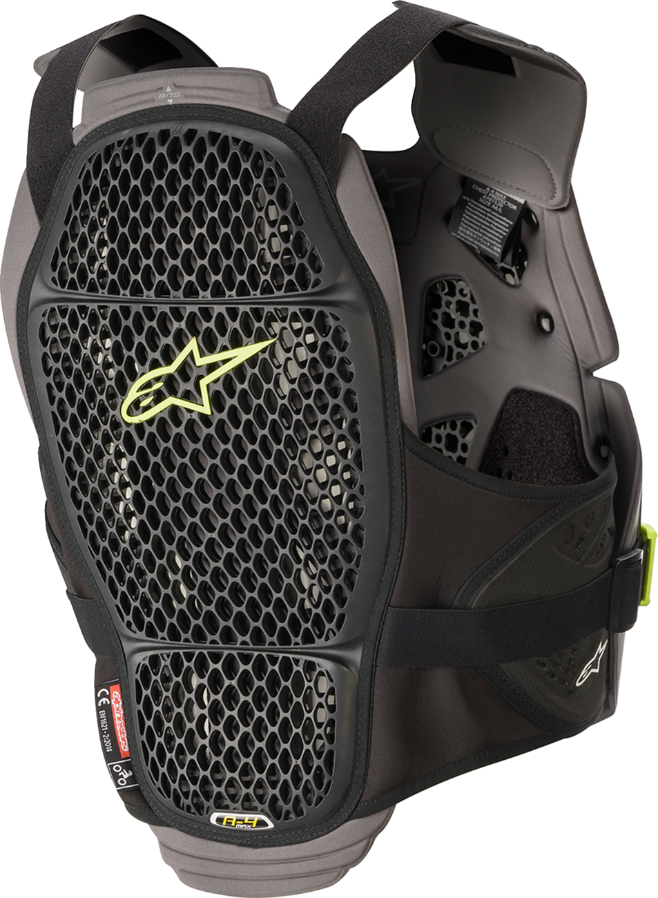 Alpinestars A-4 Max Chest Guard highly ventilated motocross chest and back protector armor with Cell Technology for off-road riding