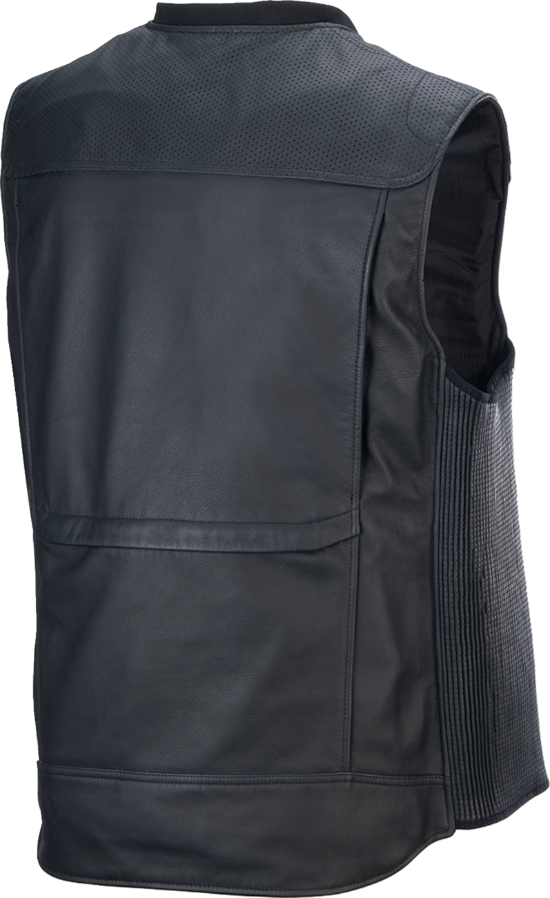 Alpinestars Tech-Air 3 Leather Vest autonomous active electronic airbag system with full chest and back protection for motorcycle riders
