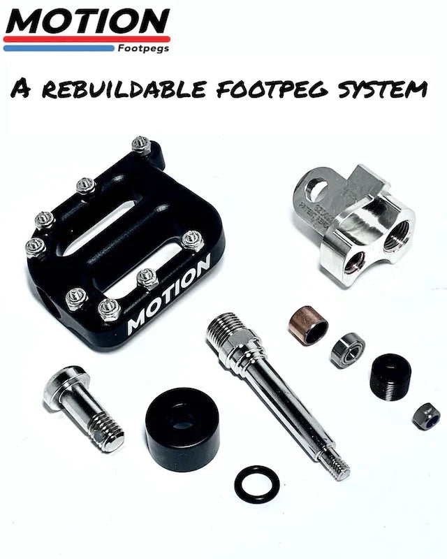 Motion Factory Racing KGFD Drop Mount Footpegs | Fits KTM, Husqvarna, GasGas (2023-25) &amp; Beta (2020+)