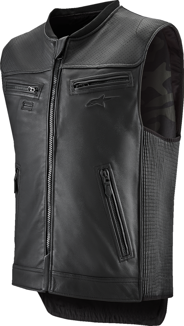 Alpinestars Tech-Air 3 v2 Leather Vest lightweight autonomous motorcycle airbag system for chest and back protection