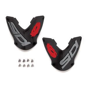 Sidi Outer Nylon Shin Plate in Black/Grey/Red for motorcycle boots