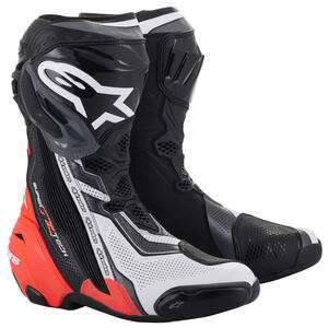Alpinestars Supertech R Vented Boots in yellow fluo and black for motorcycle racing