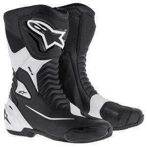 Alpinestars SMX-S Boots in Black/White for motorcycle riders