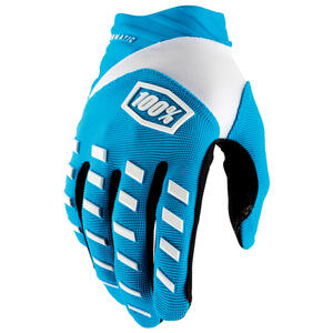 100% Airmatic Gloves in Silver for motocross and mountain bike riding