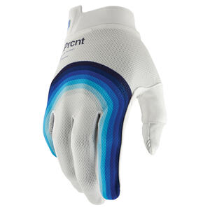100% iTrack Rewind Gloves in Rewind White for motorcycle riders