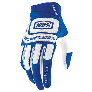 100% Ridefit Gloves in Navy for motorcycle and off-road riding