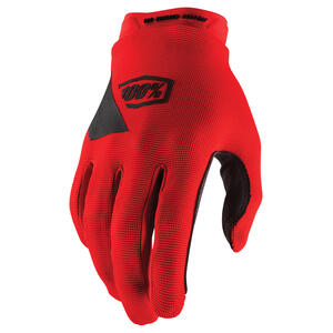 100% Youth Ridecamp Gloves in Red for youth riders