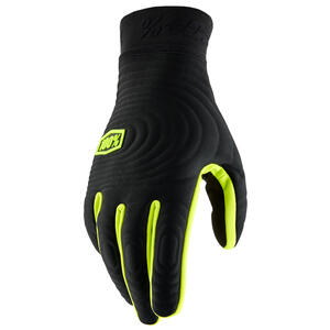 100% Brisker Xtreme Gloves in Black and Yellow