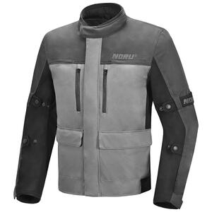 NORU Hakken Adventure Waterproof Jacket in black for motorcycle riders