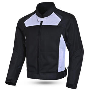 NORU Kuki Mesh Jacket in Black and White for motorcycle riders