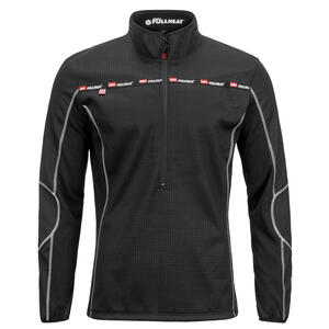 NORU Full Heat Half-Zip Pullover black fleece-lined riding shirt