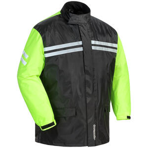 Tourmaster Shield Two-Piece Rainsuit in Black for motorcycle riders