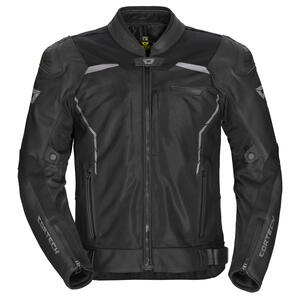 CORTECH Vader Jacket with leather and mesh construction, CE Level 2 armor, and waterproof liner for motorcycle riding protection