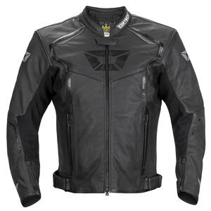CORTECH Chicane Leather Jacket in black and red for motorcycle riding