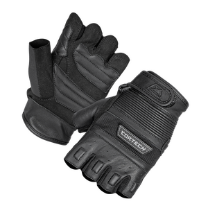 CORTECH Flip Off Fingerless Gloves in black for motorcycle riders