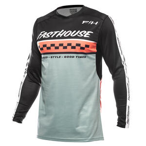 FastHouse Elrod Formula Jersey in Oceanic Mint and Hyper Coral color for motorcycle riding