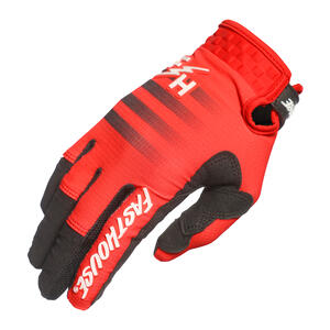 Fasthouse Elrod Hypersonic Gloves in Red for motorcycle riding