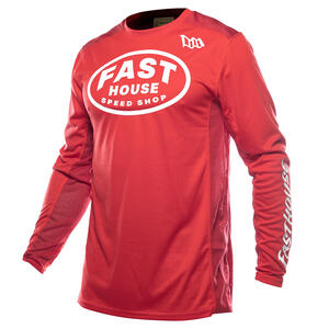 Fasthouse Grindhouse Air-Cooled Ramble Jersey in Red for motocross riders