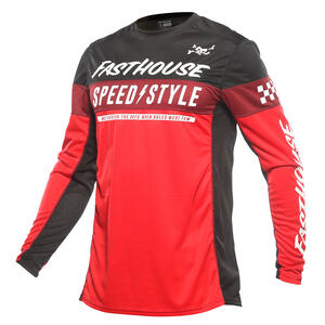 Fasthouse Grindhouse Akin Jersey in Red and Black
