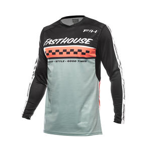 FastHouse Youth Elrod Formula Jersey in Oceanic Mint and Hyper Coral for young racers