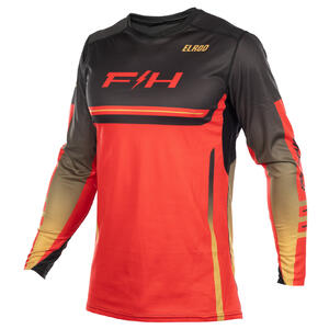Fasthouse Elrod React Jersey in Racing Red and Black for motorcycle riders