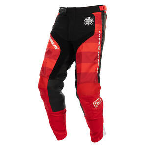 Fasthouse Grindhouse Atomic Pants in racing red and black for motocross riding