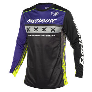 FastHouse Grindhouse Grimm Jersey in Purple/Black for off-road riding