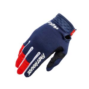 Fasthouse Youth Speed Style Hudson Gloves in Blue and Red