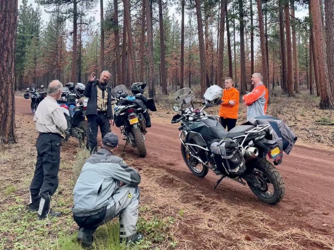 RIDE Adventures Instructor Keith explaining how to balance during our ADV off-road training expedition