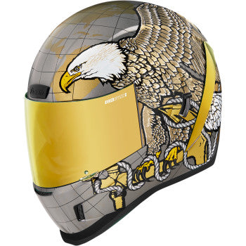 Image of ICON AIRFORM™ SEMPER FI HELMET Color White / Gold / Black Size X-Small
