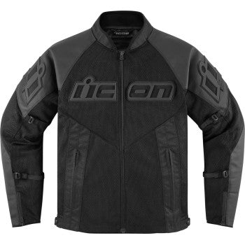 Image of Icon Mesh Af™ Leather Jacket Color Black Size Small