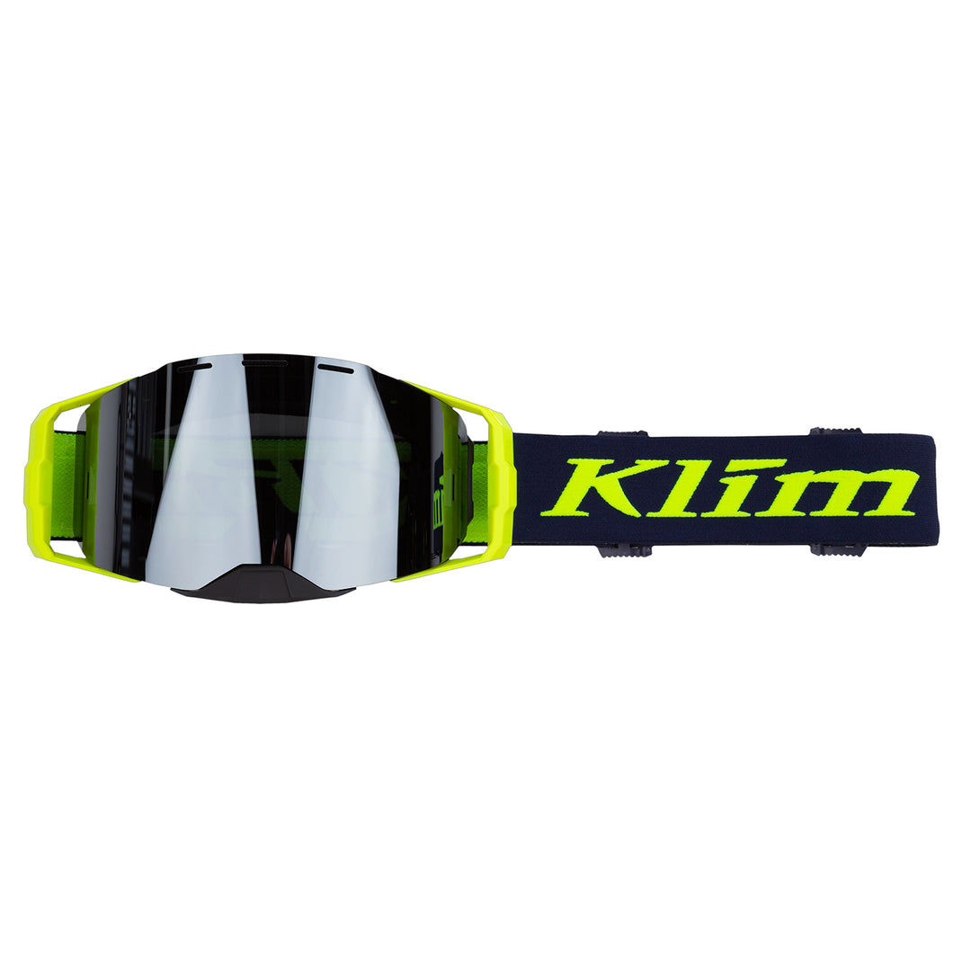 KLIM edge-off-road-goggle Focus Navy Blue Hi-Vis Dark Smoke Silver Mirror